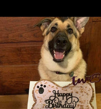 Load image into Gallery viewer, Small Dog Bone Shaped Birthday Cake
