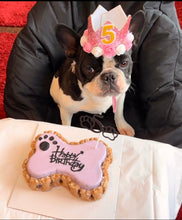 Load image into Gallery viewer, Small Dog Bone Shaped Birthday Cake
