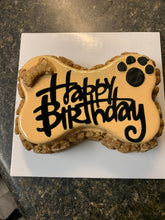 Load image into Gallery viewer, Small Dog Bone Shaped Birthday Cake
