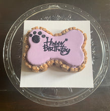 Load image into Gallery viewer, Small Dog Bone Shaped Birthday Cake
