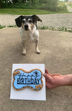 Load image into Gallery viewer, Small Dog Bone Shaped Birthday Cake
