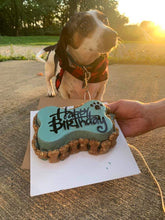 Load image into Gallery viewer, Small Dog Bone Shaped Birthday Cake
